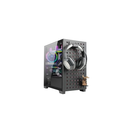 AZZA Elise Tower Micro-ATX Case - Sleek Black Transparent Design, No Power Supply - Premium Quality & Stylish Build!